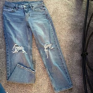 Old Navy midrise, boyfriend, loose jeans